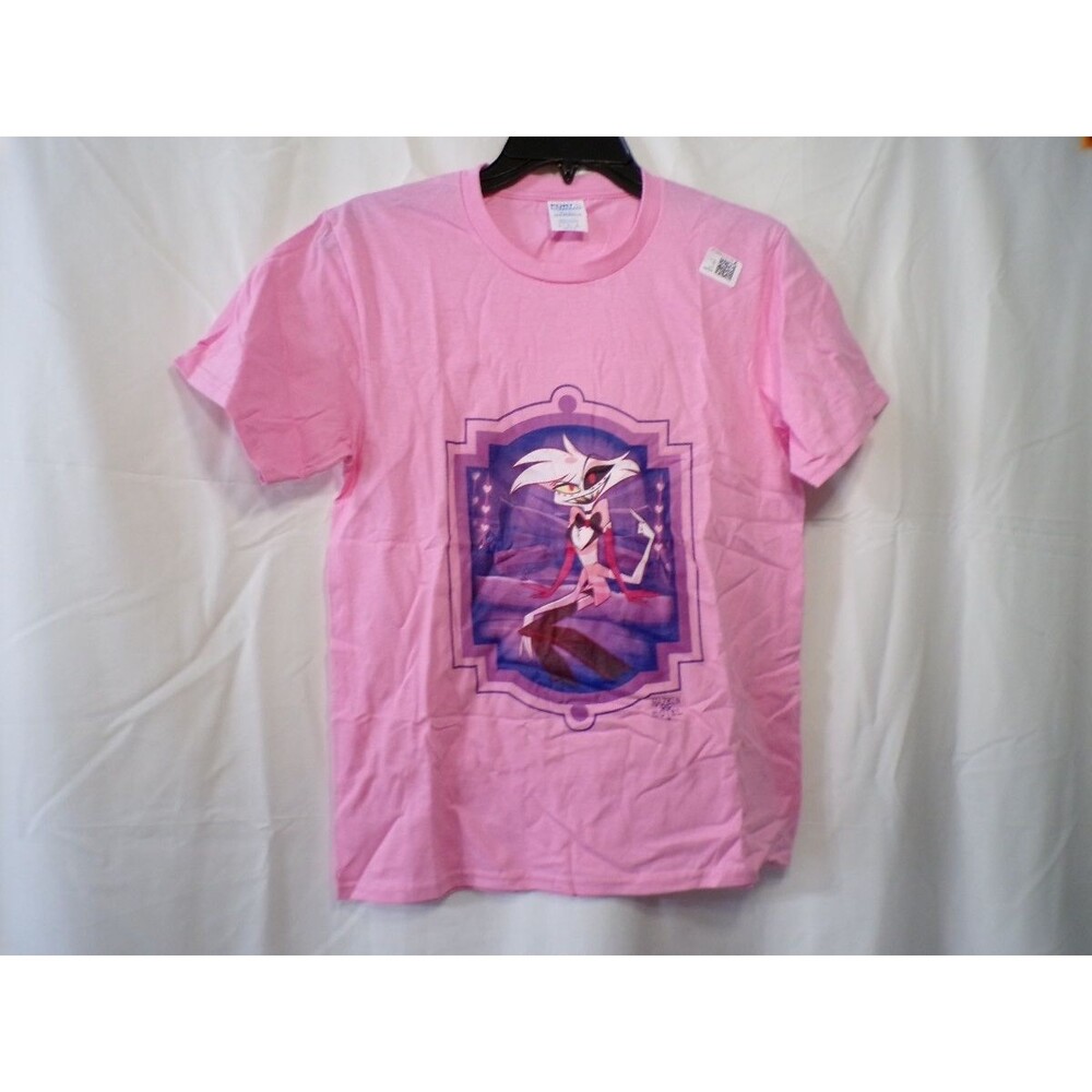 Hazbin Hotel Girls Pink Graphic T-Shirt Youth L (11-12) Fan Favorite
